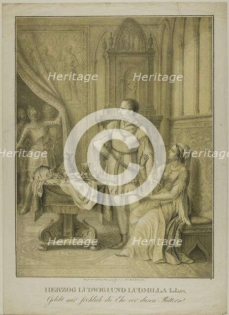 Herzog Ludwig I and Ludmilla, n.d. Creator: Johann Michael Mettenleiter.