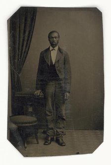 Tintype of a man, late 19th century. Creator: Unknown.