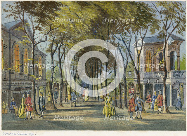 Marylebone Gardens, London, 1778. Artist: Unknown.