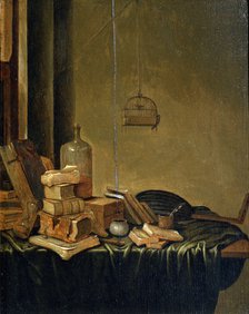 'Still Life with Books', 17th century.  Artist: Gerrit van Vucht