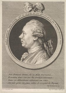 Portrait of André Danican Philidor, 1772. Creator: Augustin de Saint-Aubin.