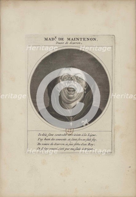 Madame de Maintenon disguised as a monk, ca 1690. Creator: Anonymous.