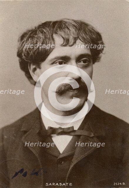 Portrait of the violinist and composer Pablo de Sarasate (1844-1908). Creator: Anonymous.