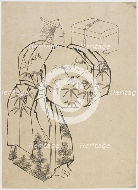 A court messenger, late 18th-early 19th century. Creator: Hokusai.