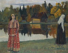 By the Lake, 1924. Artist: Nesterov, Mikhail Vasilyevich (1862-1942)