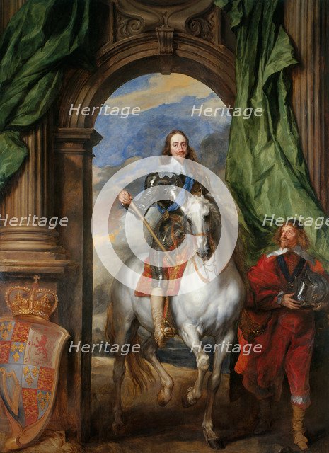 Equestrian portrait of Charles I, King of England  (1600-1649) with M. de St Antoine, 1633. Artist: Dyck, Sir Anthonis, van (1599-1641)