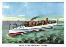 'United States Torpedo boat 'Cushing'', 1890s. Artist: Unknown