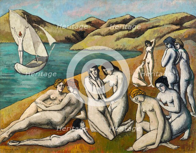Les Baigneuses ou Petit Lesbos, 1910. Creator: Girieud, Pierre Paul (1876-1948).