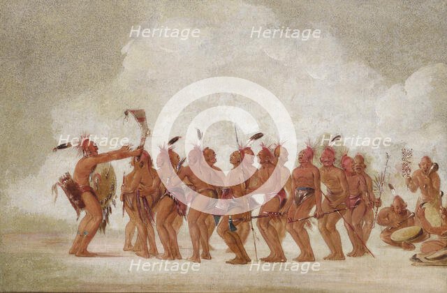 Slave Dance, Sac and Fox, 1835-1837. Creator: George Catlin.