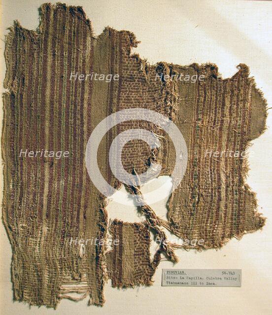 Fragment, Peru, A.D. 1000/1476. Creator: Unknown.