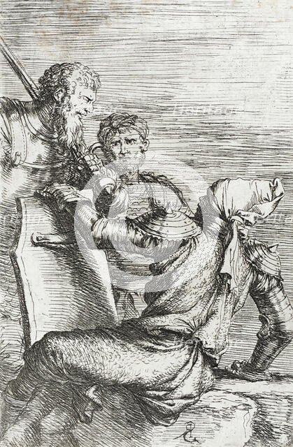 Figurine: Three Soldiers, between circa 1656 and circa 1657. Creator: Salvator Rosa.