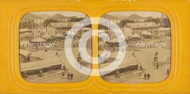 Vue Instantanee de Paris. Foire au pain d'epices. Place du Trone, 1860s. Creator: E Lamy.