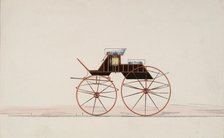 Design for 4 seat Phaeton, no top (unnumbered), 1850-70. Creator: Brewster & Co.