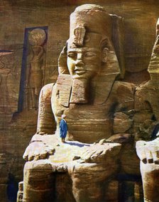 Statue of Rameses II at Abu Simbel, Egypt, 1933-1934. Artist: Unknown