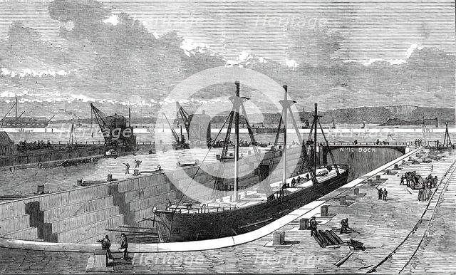 New Docks and Basin, Portsmouth, 1876. Creator: Unknown.