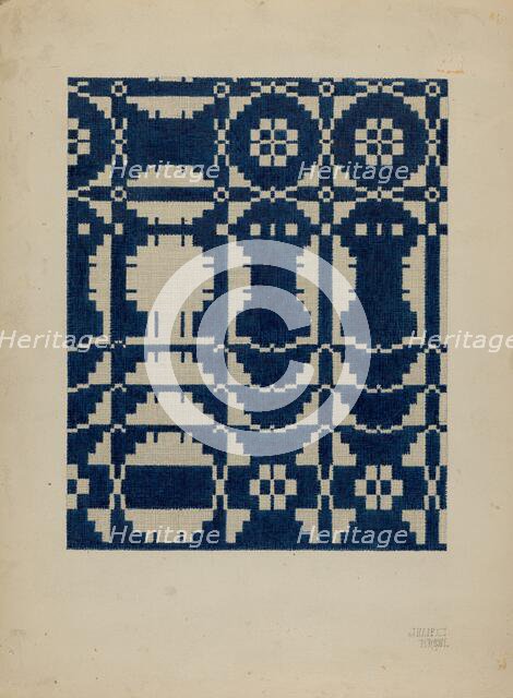 Homespun Bedspread, 1935/1942. Creator: Julie C Brush.