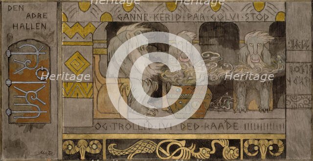 The second Hall, 1902-1904. Creator: Gerhard Munthe.