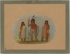 Ottowa Chief, His Wife, and a Warrior, 1861/1869. Creator: George Catlin.