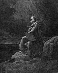 St John on Patmos, 1865-1866. Artist: Unknown