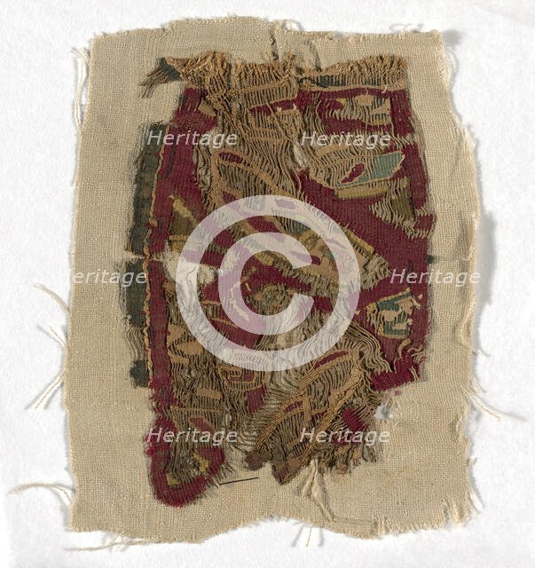 Fragment, Egypt, Roman period (30 B.C.- 641 A.D.)/Arab period (641-969), 4th/8th century. Creator: Unknown.