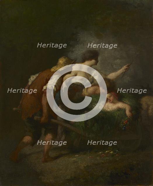 Return from the Fields, c. 1846-1847. Creator: Jean-François Millet (French, 1814-1875).