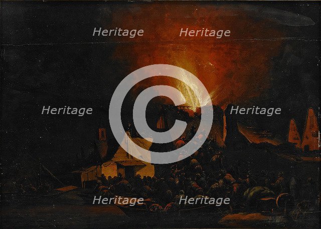 Nightfire, 1660. Artist: Vosmaer, Daniel (1622-1669/70)