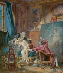 The Honest Model, 1769. Creator: Pierre Antoine Baudouin.