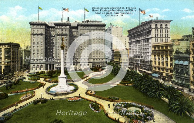 Union Square, San Francisco, California, USA, 1926. Artist: Unknown