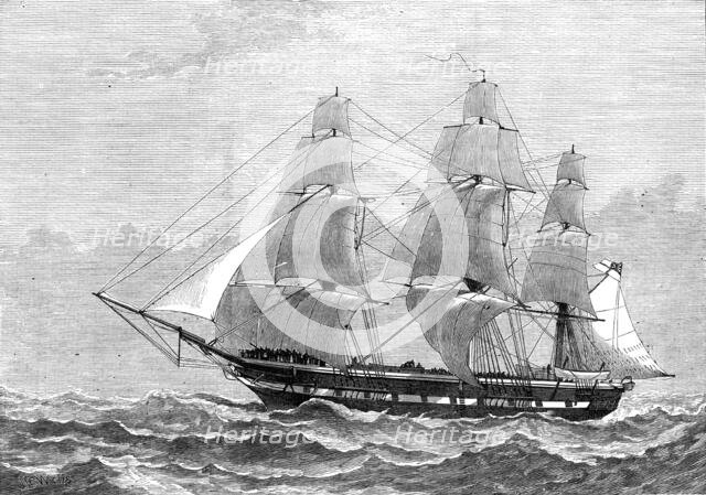 The missing training-ship Atalanta, 1880. Creator: Josiah Robert Wells.