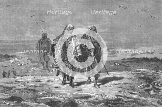 'Arabs bringing skins to market; Journeyings in Mesopotamia', 1875. Creator: Unknown.