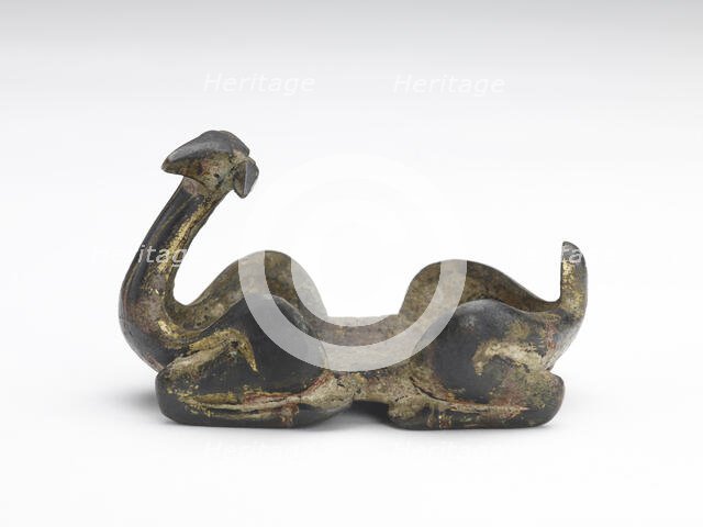 Camel(?)-shaped ornament (fragment), Han dynasty, 206 BCE-220 CE. Creator: Unknown.