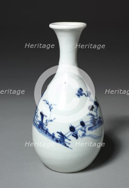 Sake Bottle: Arita Ware, Ko Imari Type, mid 17th century. Creator: Unknown.