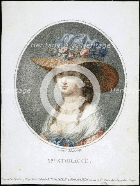 Portrait of the Singer Nancy Storace (1765-1817).