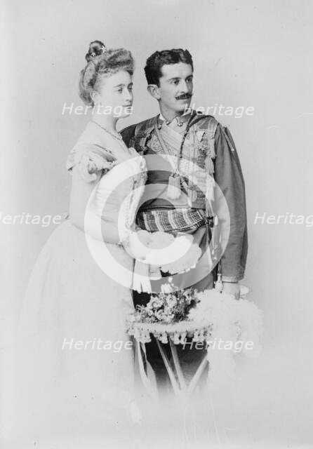 Prince Danilo and wife, 1910. Creator: Bain News Service.