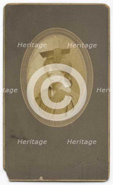 Photograph of Maggie Hickman in a cap and gown, 1912-1928. Creator: Lay Brothers Photograph.