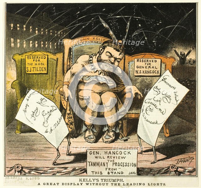 Kelly's Triumph, from Puck, published September 29, 1880. Creator: James Albert Wales.