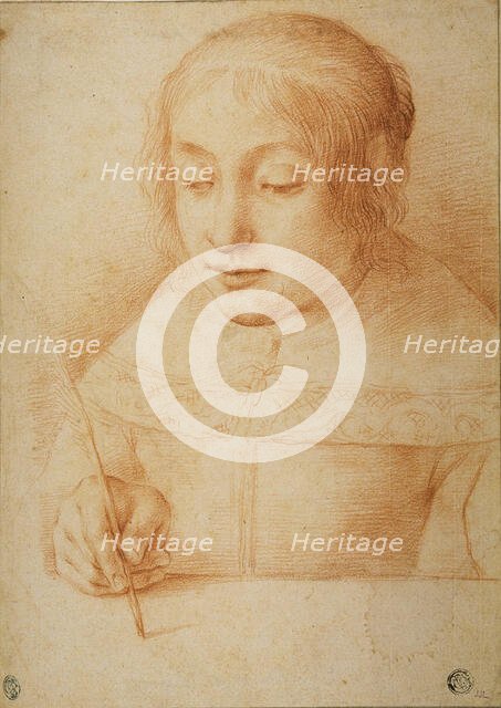 Young Woman Writing or Drawing, n.d. Creator: Elisabetta Sirani.