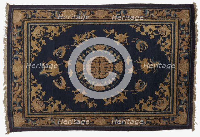 Rug, oblong, Qing dynasty, 1662-1722. Creator: Unknown.