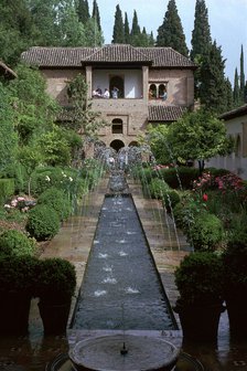 Generalife, Moorish Gardens, in Grenada, 14th century. Artist: Unknown