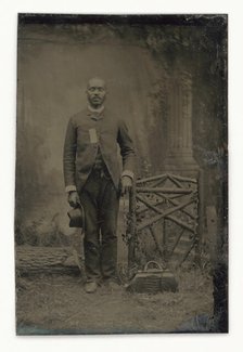 Tintype of a man, 1856-1900. Creator: Unknown.