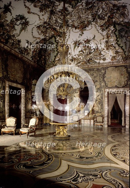 View of the Gasparini Room in the Royal Palace of Madrid, held in tribute to Italian composer Fra…