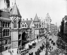 Royal Courts of Justice, Strand, London, 1882-1916. Artist: Unknown