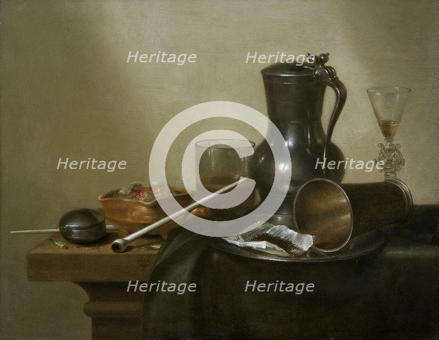 Tobacco Still Life, 1637. Artist: Heda, Willem Claesz (1594-1680)