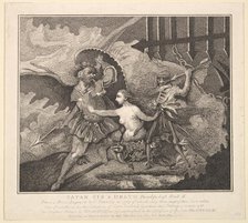 Satan, Sin and Death (Paradise Lost, Book II), May 1, 1788. Creator: Samuel Ireland.