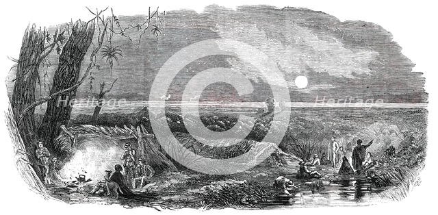 Panorama of New Zealand - Bivouack of Surveyors, 1850. Creator: Unknown.