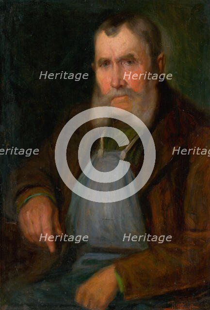 Portrait of Old Bratislava Vine-Dresser Schmidt-Hanzl, around 1900. Creator: Ludovit Pitthordt.