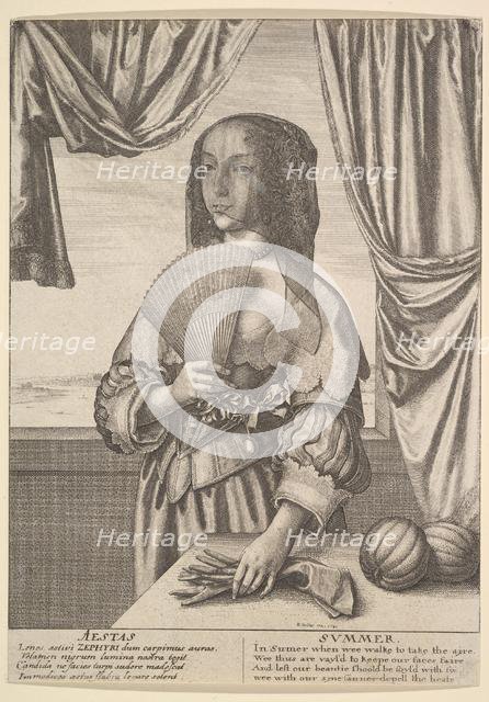 Aestas - Summer (Three-quarter-length seasons), 1641. Creator: Wenceslaus Hollar.