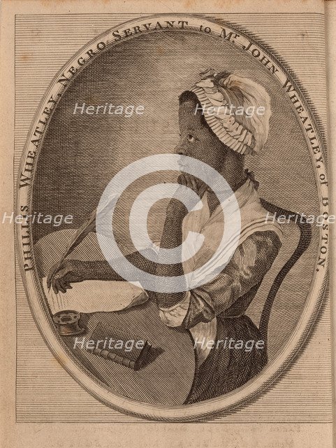 Portrait of the poet Phillis Wheatley (c.1753-1784), 1773. Creator: Anonymous.