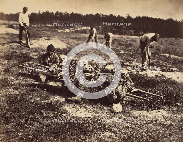 A Burial Party, Cold Harbor, Virginia., April 1865. Creator: John Reekie.