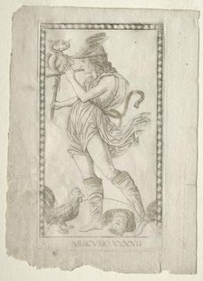 Mercury (from the Tarocchi, series A: Firmaments of the Universe, #42), before 1467. Creator: Master of the E-Series Tarocchi (Italian, 15th century).